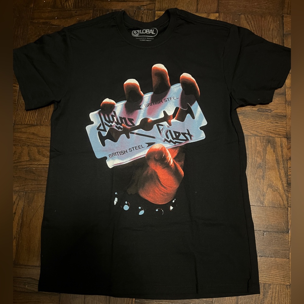 Judas Priest BRITISH STEEL 30th anniversary edition mens Black tshirt Sz large